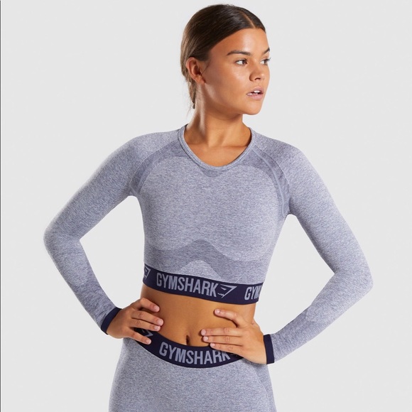 Gymshark Tops - gymshark flex long sleeve crop top